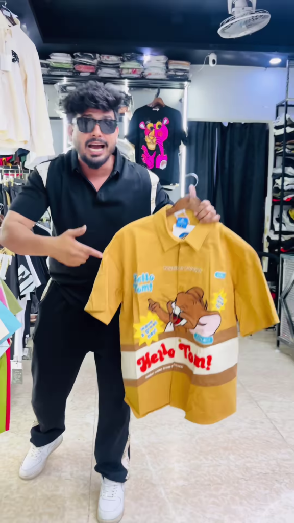 Bold Men's Graphic Print Polo Shirt with Cartoon Characters and Text - Photo 4