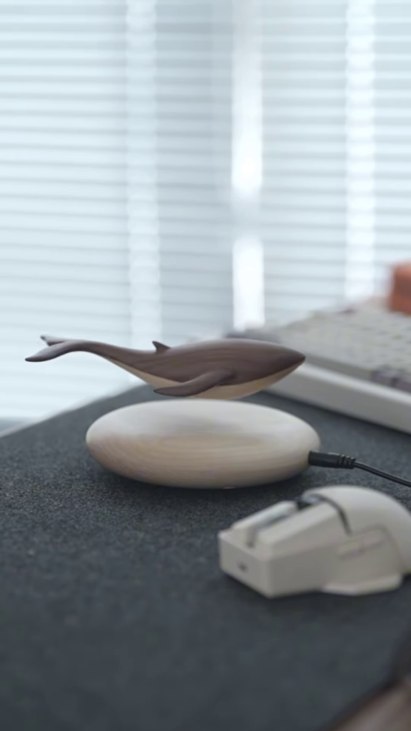 Minimalist Desk Organizer: Whale-Shaped Phone Holder and Charging Pad - Photo 1