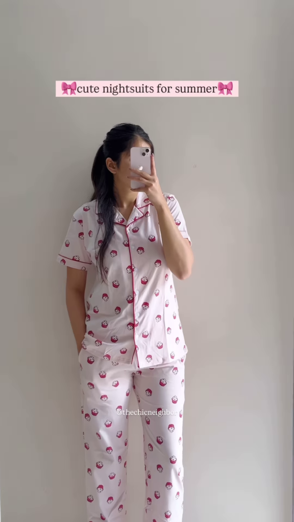 Lightweight Floral Print Women's Short Sleeve Pajama Set for Summer - Photo 4