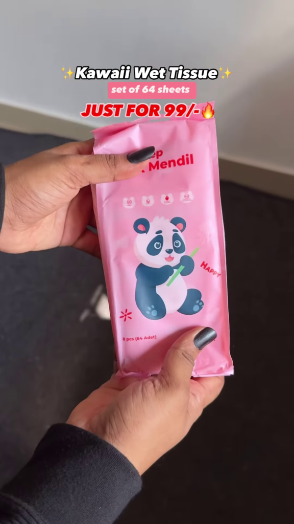 Kawaii Mini Portable Wet Wipes - Set of 64 Sheets for ₹99 - Photo 3