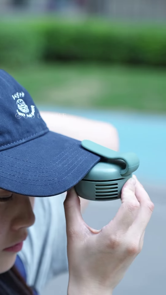 Portable Clip-On Mini Fan for Hat Brim - Rechargeable Personal Cooling - Photo 1