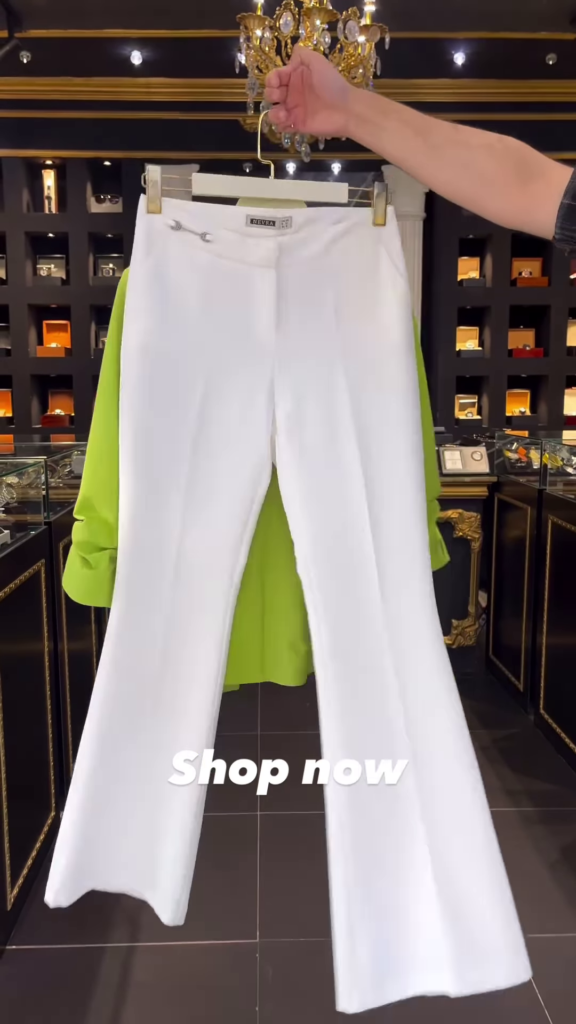 Vibrant Lime Green Blazer with Ruched Sleeves and Pearl Detail - Photo 2
