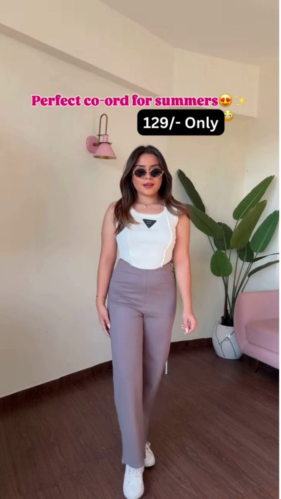 Trendy Sleeveless Tank Top and High-Waisted Wide-Leg Pants Co-ord Set for Summer - Photo 4