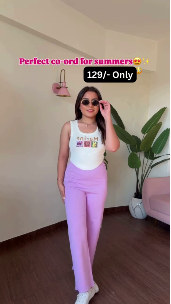 Trendy Sleeveless Tank Top and High-Waisted Wide-Leg Pants Co-ord Set for Summer - Photo 2
