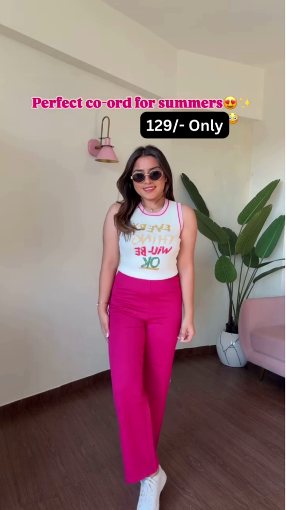 Trendy Sleeveless Tank Top and High-Waisted Wide-Leg Pants Co-ord Set for Summer - Photo 3