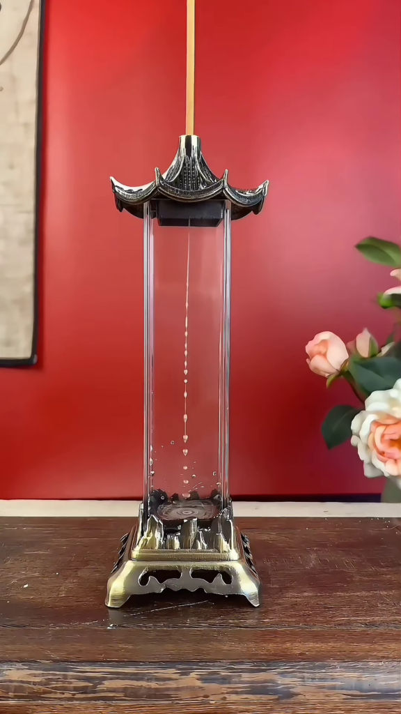 Tranquil Smoke Waterfall Incense Burner with Pagoda Design - Photo 1