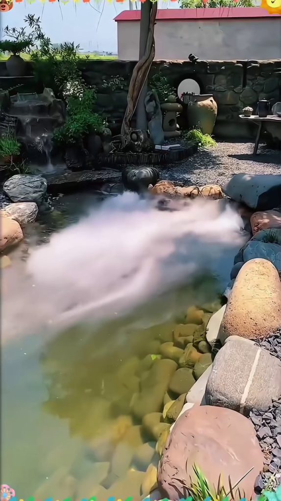 Miniature Zen Garden Fountain with Artificial Plants and Mist Effect - Photo 3