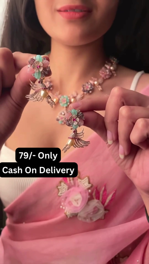Delicate Floral Statement Necklace with Pastel Gemstones and Pearl Accents - Photo 2