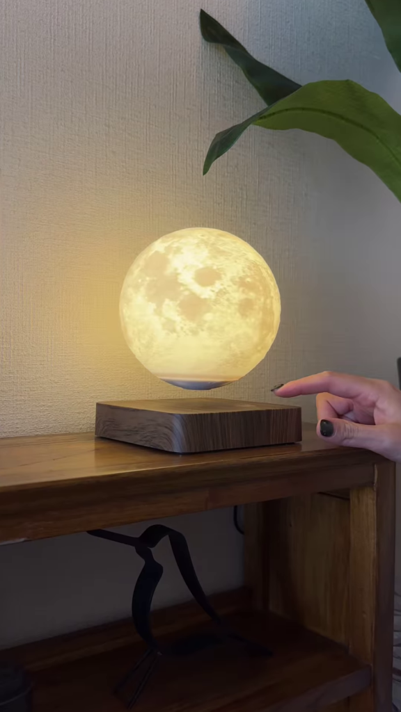 Levitating Moon Lamp with Touch Control and Realistic Lunar Detail - Photo 1
