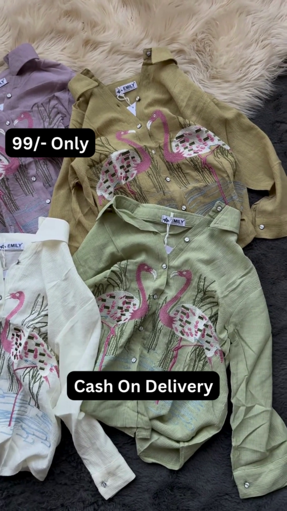Stylish Flamingo Print Long-Sleeved Button-Up Shirt - Photo 2