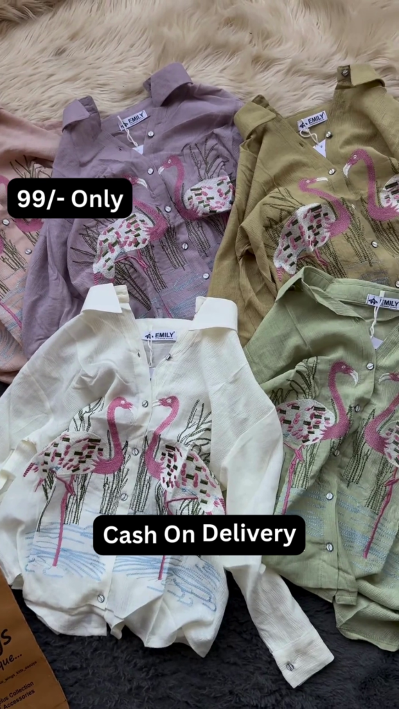Stylish Flamingo Print Long-Sleeved Button-Up Shirt - Photo 1