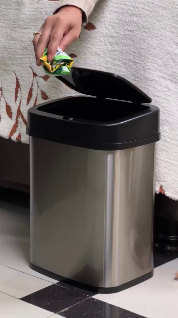 Automatic Touchless Sensor Trash Can for Hygienic Waste Disposal - Photo 1