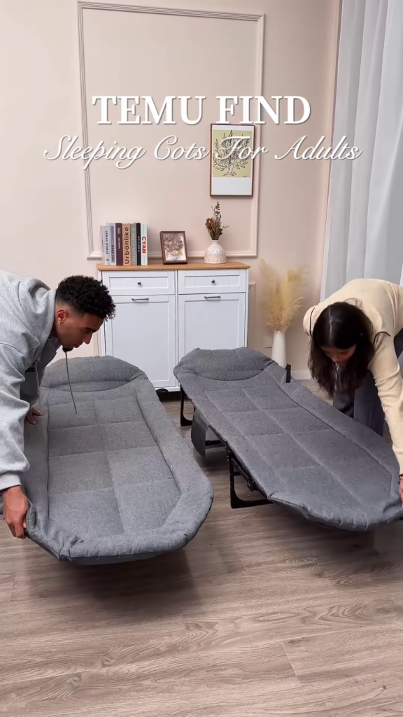 Portable Folding Bed for Adults with Comfortable Mattress - Photo 1