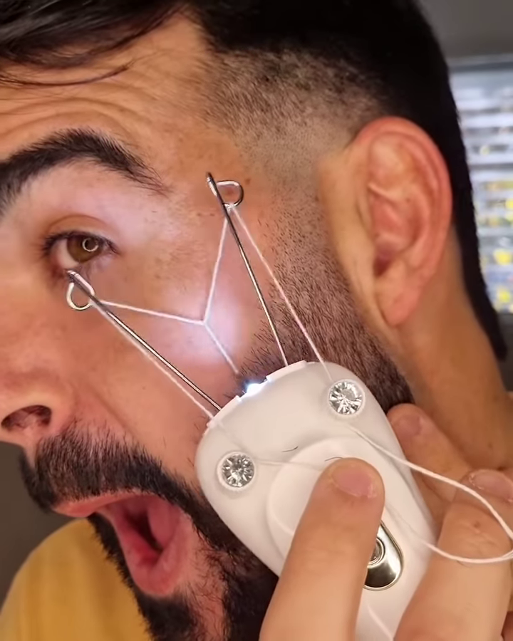 Electric Facial Hair Threading Device for Precise Hair Removal - Photo 2