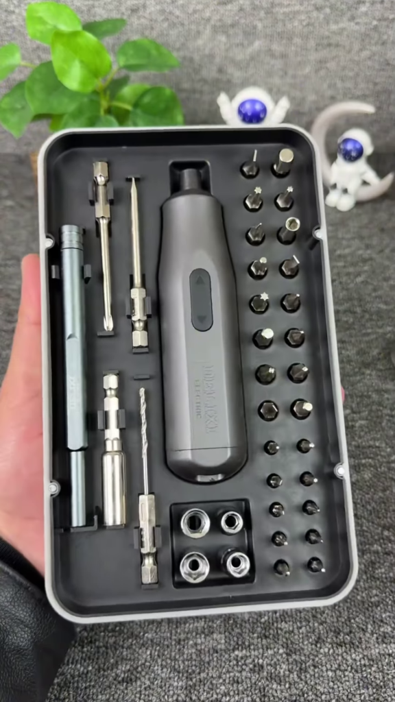 Compact Rechargeable Electric Screwdriver Set for DIY and Home Repair - Photo 5