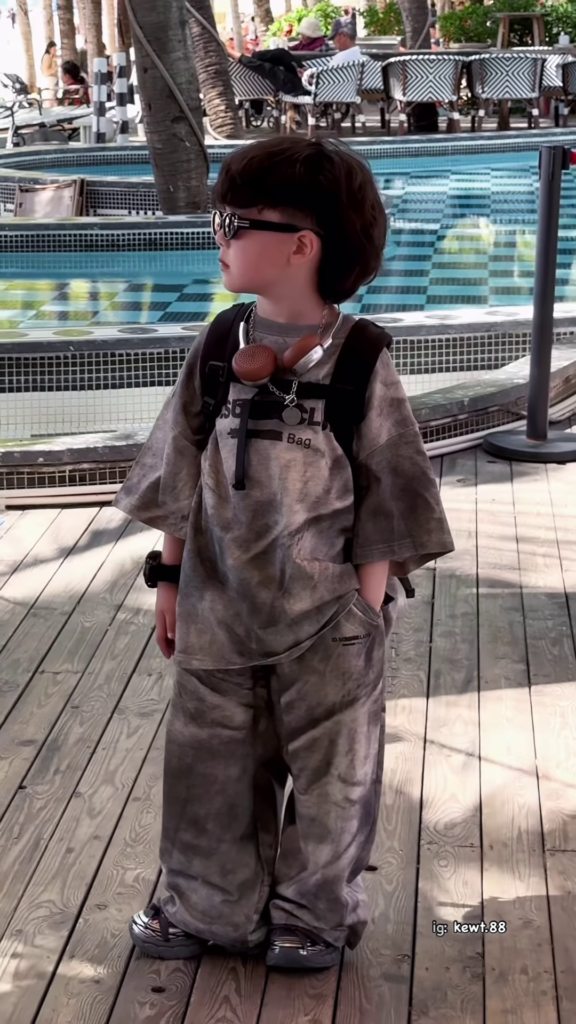 Trendy Tie-Dye Outfit Set for Kids with Backpack - Photo 1
