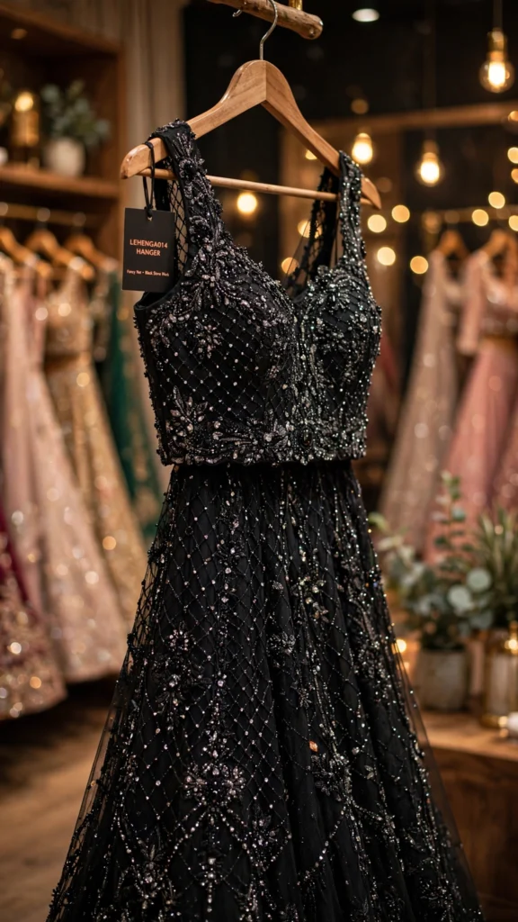 Midnight Radiance Embellished Lehenga Set – The Ultimate Festive Ensemble - Photo 1