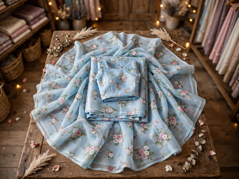 Ethereal & Regal Ethnic Ensemble – Available in Pristine White, Royal Maroon & Floral Sky Blue