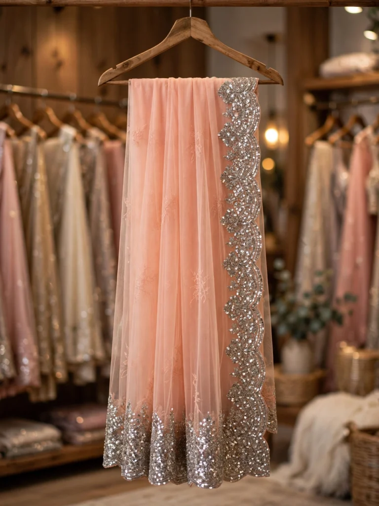 Exquisite Dual-Tone Heritage Saree Collection – Available in Festive Maroon & Ethereal Peach - Photo 2